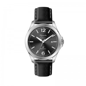 Alexandre Christie AC 1029 Silver Black Lady Leather LDLSSBA